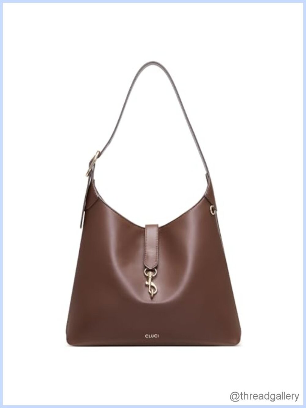 CLUCI Slouchy Hobo Shoulder Bag Vegan Leather Magnetic Snap